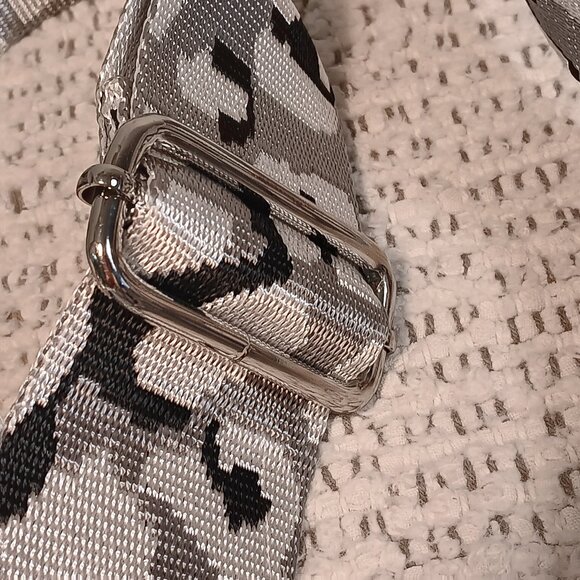 Ahdorned cheetah print guitar strap black faux leather convertible bag purse - Picture 8 of 14